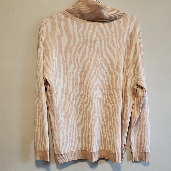 Calvin Klein Blush Pink Oversized Cowl Turtleneck Sweater - Picture 4 of 7